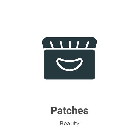 Patches vector icon on white background. Flat vector patches icon symbol sign from modern beauty collection for mobile concept and web apps design.のイラスト素材