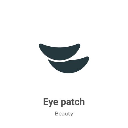 Eye patch vector icon on white background. Flat vector eye patch icon symbol sign from modern beauty collection for mobile concept and web apps design.のイラスト素材