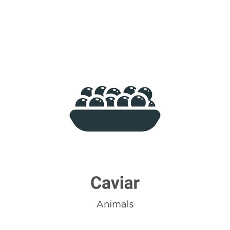Caviar vector icon on white background. Flat vector caviar icon symbol sign from modern animals collection for mobile concept and web apps design.のイラスト素材