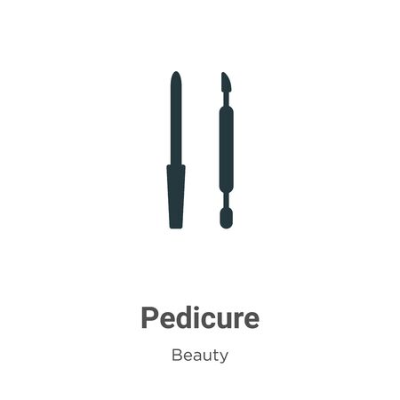 Pedicure vector icon on white background. Flat vector pedicure icon symbol sign from modern beauty collection for mobile concept and web apps design.のイラスト素材