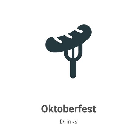 Oktoberfest vector icon on white background. Flat vector oktoberfest icon symbol sign from modern drinks collection for mobile concept and web apps design.のイラスト素材