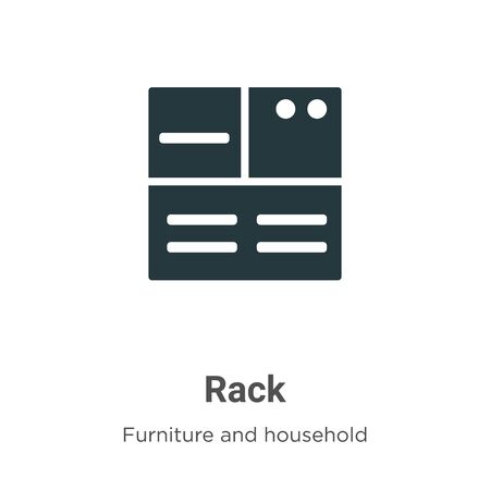 Rack vector icon on white background. Flat vector rack icon symbol sign from modern furniture and household collection for mobile concept and web apps design.のイラスト素材