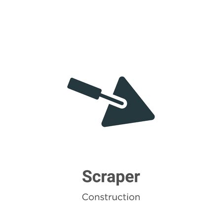 Scraper vector icon on white background. Flat vector scraper icon symbol sign from modern construction collection for mobile concept and web apps design.のイラスト素材