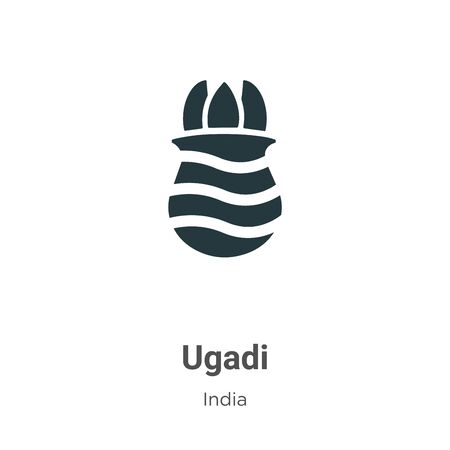 Ugadi vector icon on white background. Flat vector ugadi icon symbol sign from modern india collection for mobile concept and web apps design.のイラスト素材