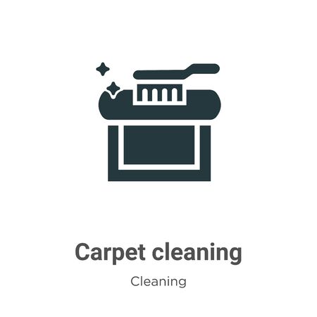 Carpet cleaning vector icon on white background. Flat vector carpet cleaning icon symbol sign from modern cleaning collection for mobile concept and web apps design.のイラスト素材