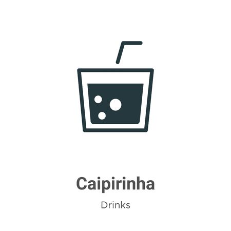 Caipirinha vector icon on white background. Flat vector caipirinha icon symbol sign from modern drinks collection for mobile concept and web apps design.のイラスト素材