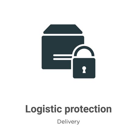 Logistic protection vector icon on white background. Flat vector logistic protection icon symbol sign from modern delivery collection for mobile concept and web apps design.のイラスト素材