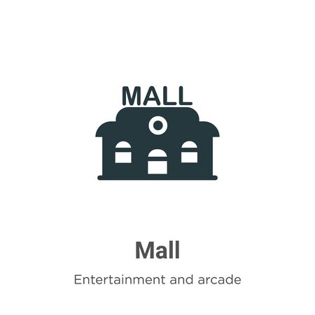 Mall vector icon on white background. Flat vector mall icon symbol sign from modern entertainment and arcade collection for mobile concept and web apps design.のイラスト素材