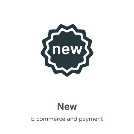 New vector icon on white background. Flat vector new icon symbol sign from modern e commerce and payment collection for mobile concept and web apps design.のイラスト素材
