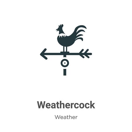 Weathercock vector icon on white background. Flat vector weathercock icon symbol sign from modern weather collection for mobile concept and web apps design.のイラスト素材