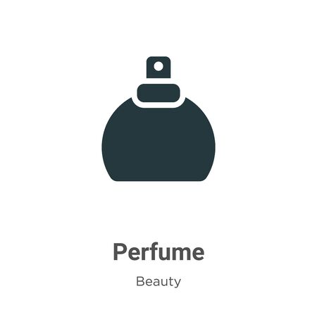 Perfume vector icon on white background. Flat vector perfume icon symbol sign from modern beauty collection for mobile concept and web apps design.のイラスト素材