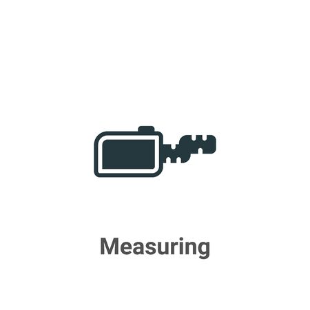 Measuring vector icon on white background. Flat vector measuring icon symbol sign from modern sew collection for mobile concept and web apps design.のイラスト素材