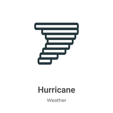 Hurricane vector icon on white background. Flat vector hurricane icon symbol sign from modern weather collection for mobile concept and web apps design.のイラスト素材
