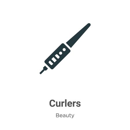 Curlers vector icon on white background. Flat vector curlers icon symbol sign from modern beauty collection for mobile concept and web apps design.のイラスト素材