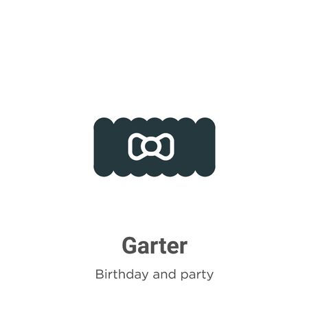 Garter vector icon on white background. Flat vector garter icon symbol sign from modern birthday and party collection for mobile concept and web apps design.のイラスト素材
