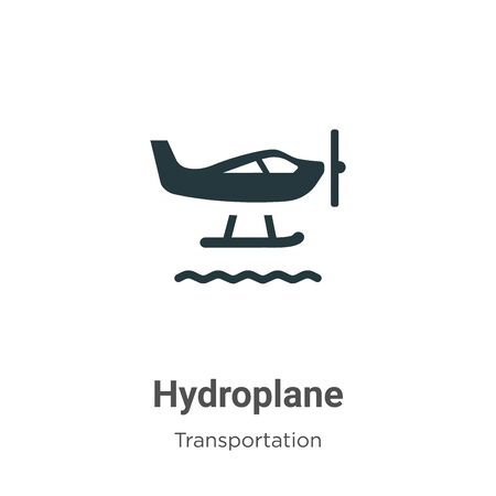 Hydroplane vector icon on white background. Flat vector hydroplane icon symbol sign from modern transportation collection for mobile concept and web apps design.のイラスト素材