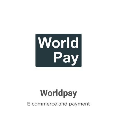 Worldpay vector icon on white background. Flat vector worldpay icon symbol sign from modern e commerce and payment collection for mobile concept and web apps design.のイラスト素材