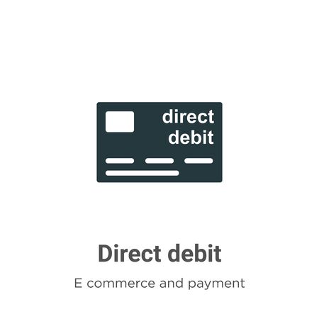 Direct debit vector icon on white background. Flat vector direct debit icon symbol sign from modern e commerce and payment collection for mobile concept and web apps design.のイラスト素材
