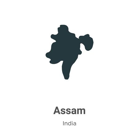 Assam vector icon on white background. Flat vector assam icon symbol sign from modern india collection for mobile concept and web apps design.のイラスト素材