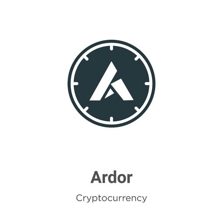 Ardor vector icon on white background. Flat vector ardor icon symbol sign from modern cryptocurrency collection for mobile concept and web apps design.のイラスト素材