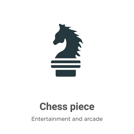Chess piece vector icon on white background. Flat vector chess piece icon symbol sign from modern entertainment and arcade collection for mobile concept and web apps design.のイラスト素材