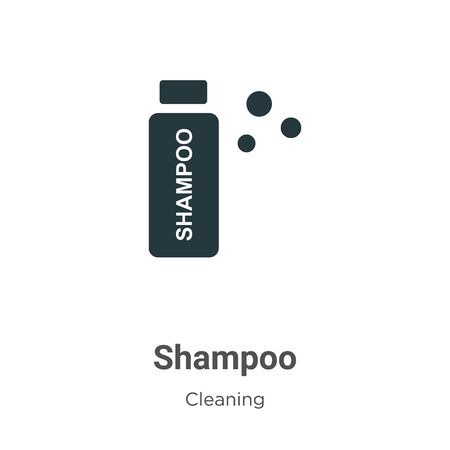 Shampoo vector icon on white background. Flat vector shampoo icon symbol sign from modern cleaning collection for mobile concept and web apps design.のイラスト素材