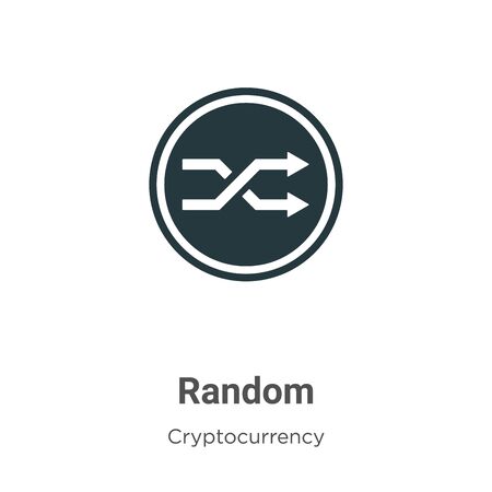 Random vector icon on white background. Flat vector random icon symbol sign from modern cryptocurrency collection for mobile concept and web apps design.のイラスト素材