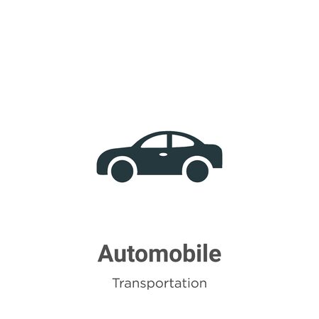 Automobile vector icon on white background. Flat vector automobile icon symbol sign from modern transportation collection for mobile concept and web apps design.のイラスト素材