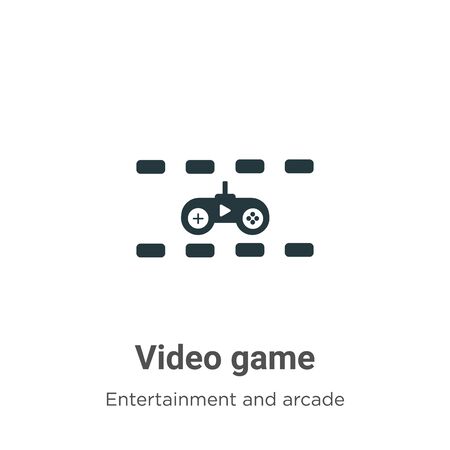 Video game vector icon on white background. Flat vector video game icon symbol sign from modern entertainment and arcade collection for mobile concept and web apps design.のイラスト素材