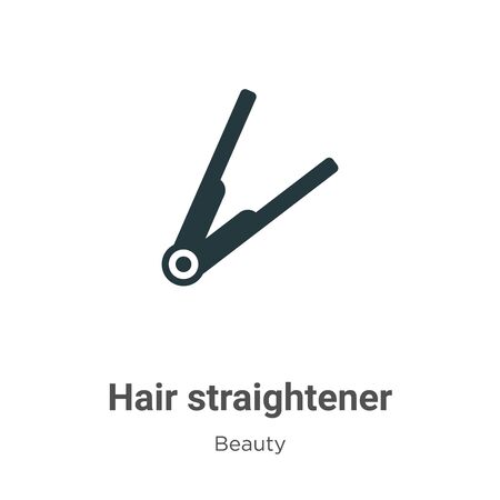Hair straightener vector icon on white background. Flat vector hair straightener icon symbol sign from modern beauty collection for mobile concept and web apps design.のイラスト素材