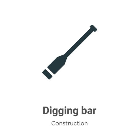 Digging bar vector icon on white background. Flat vector digging bar icon symbol sign from modern construction collection for mobile concept and web apps design.のイラスト素材