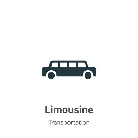 Limousine vector icon on white background. Flat vector limousine icon symbol sign from modern transportation collection for mobile concept and web apps design.のイラスト素材