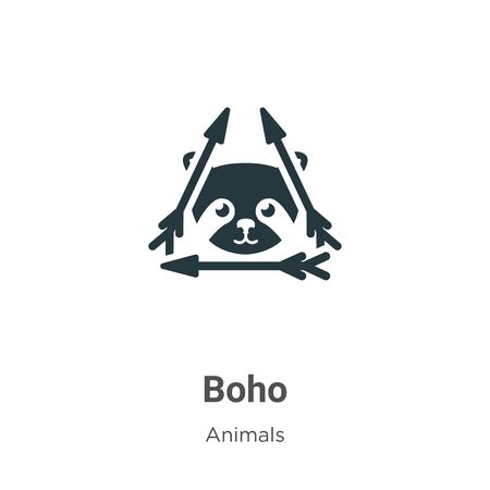 Boho vector icon on white background. Flat vector boho icon symbol sign from modern animals collection for mobile concept and web apps design.のイラスト素材