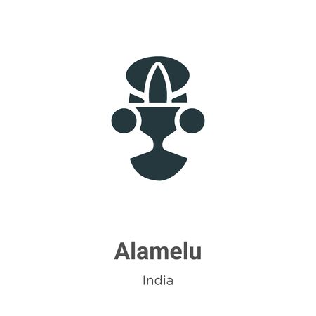 Alamelu vector icon on white background. Flat vector alamelu icon symbol sign from modern india collection for mobile concept and web apps design.のイラスト素材