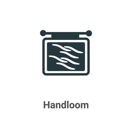Handloom vector icon on white background. Flat vector handloom icon symbol sign from modern sew collection for mobile concept and web apps design.のイラスト素材