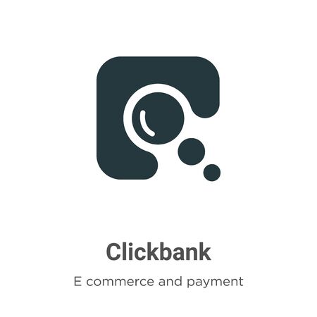 Clickbank vector icon on white background. Flat vector clickbank icon symbol sign from modern e commerce and payment collection for mobile concept and web apps design.のイラスト素材
