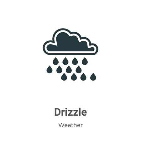 Drizzle vector icon on white background. Flat vector drizzle icon symbol sign from modern weather collection for mobile concept and web apps design.のイラスト素材