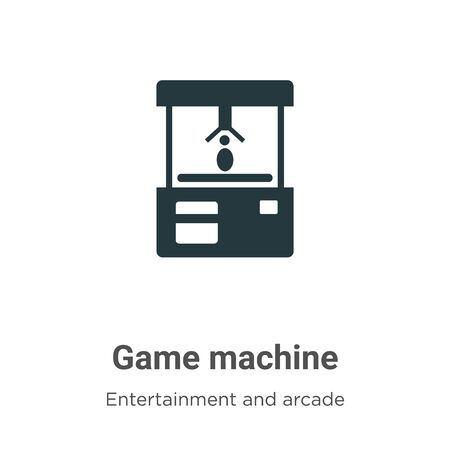 Game machine vector icon on white background. Flat vector game machine icon symbol sign from modern entertainment and arcade collection for mobile concept and web apps design.のイラスト素材