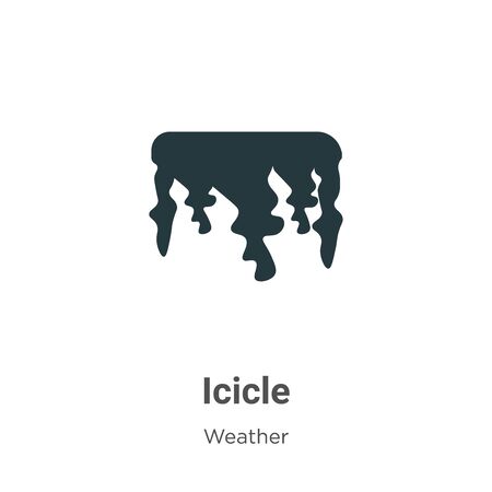 Icicle vector icon on white background. Flat vector icicle icon symbol sign from modern weather collection for mobile concept and web apps design.のイラスト素材