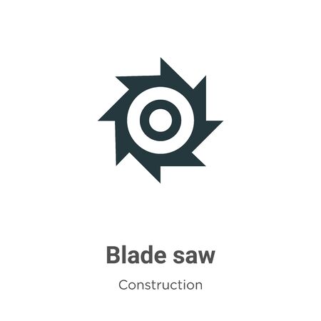 Blade saw vector icon on white background. Flat vector blade saw icon symbol sign from modern construction collection for mobile concept and web apps design.のイラスト素材