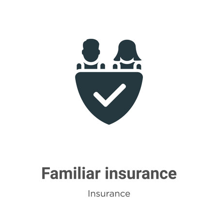 Familiar insurance vector icon on white background. Flat vector familiar insurance icon symbol sign from modern insurance collection for mobile concept and web apps design.のイラスト素材