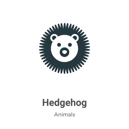 Hedgehog vector icon on white background. Flat vector hedgehog icon symbol sign from modern animals collection for mobile concept and web apps design.のイラスト素材