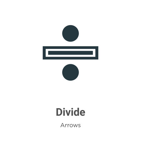 Divide vector icon on white background. Flat vector divide icon symbol sign from modern arrows collection for mobile concept and web apps design.のイラスト素材