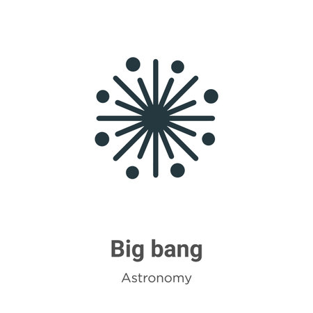 Big bang vector icon on white background. Flat vector big bang icon symbol sign from modern astronomy collection for mobile concept and web apps design.のイラスト素材