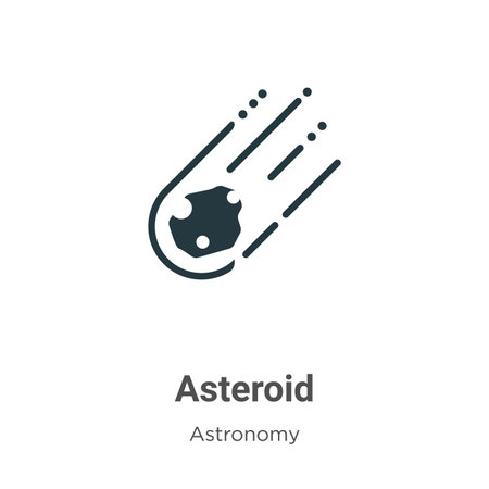 Asteroid vector icon on white background. Flat vector asteroid icon symbol sign from modern astronomy collection for mobile concept and web apps design.のイラスト素材