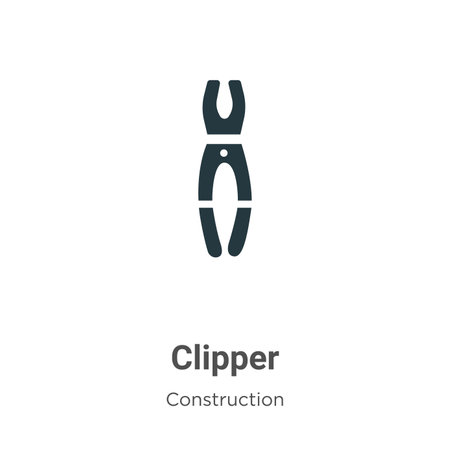 Clipper vector icon on white background. Flat vector clipper icon symbol sign from modern tools collection for mobile concept and web apps design.のイラスト素材