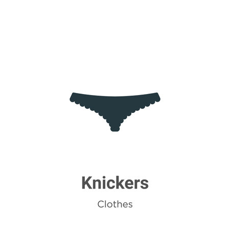 Knickers vector icon on white background. Flat vector knickers icon symbol sign from modern clothes collection for mobile concept and web apps design.のイラスト素材