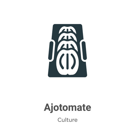 Ajotomate vector icon on white background. Flat vector ajotomate icon symbol sign from modern culture collection for mobile concept and web apps design.のイラスト素材