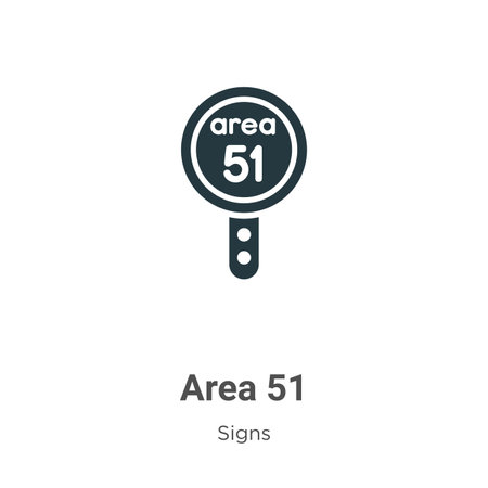 Area 51 vector icon on white background. Flat vector area 51 icon symbol sign from modern signs collection for mobile concept and web apps design.のイラスト素材