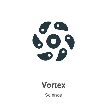 Vortex glyph icon vector on white background. Flat vector vortex icon symbol sign from modern science collection for mobile concept and web apps design.のイラスト素材